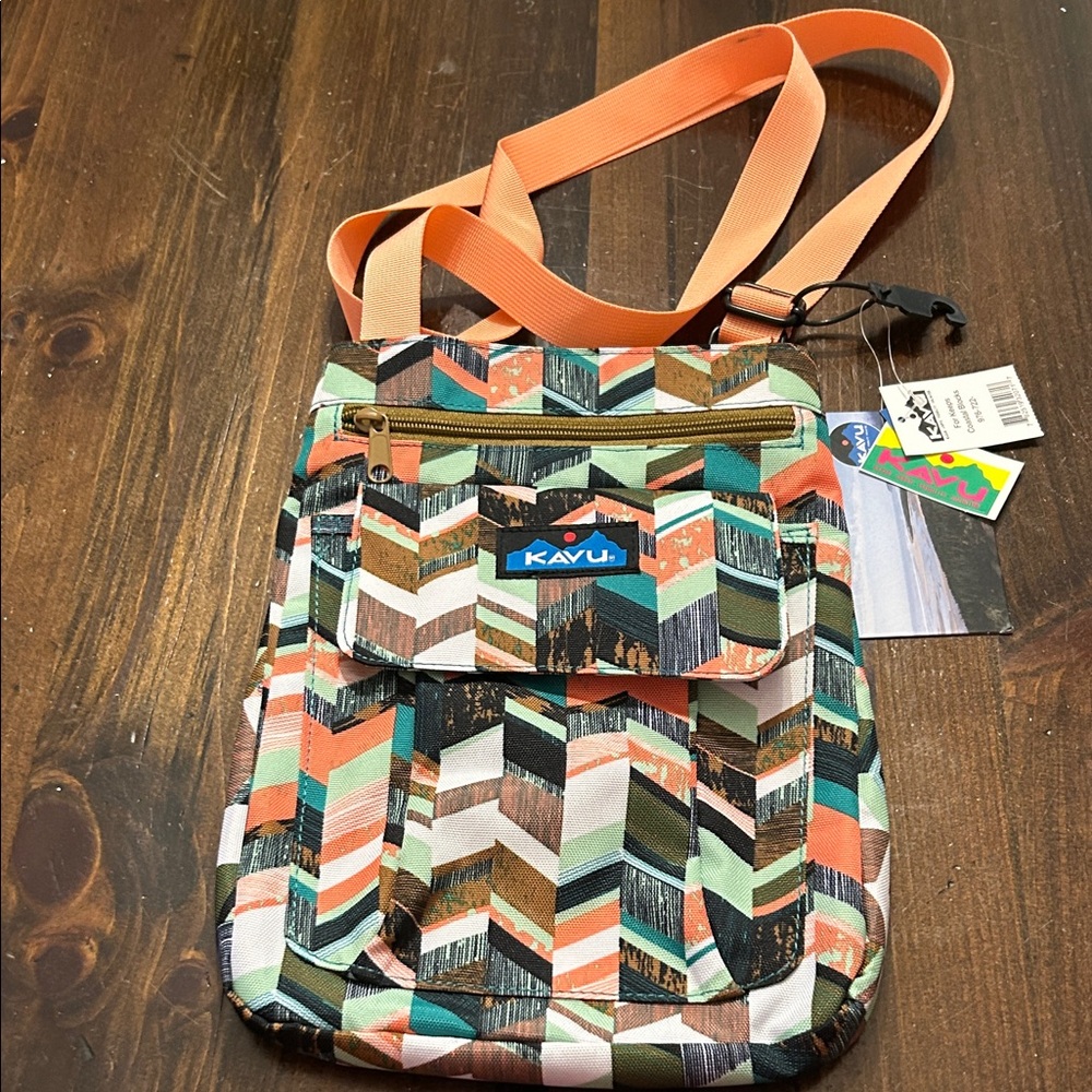 Kavu Chevron Crossbody Bag in Multicolor